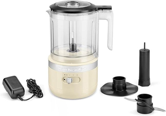 KitchenAid Cordless 5 Cup Food Chopper, KFCB529QAC Almond Cream