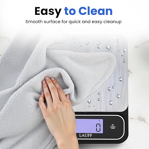 Digital Food Scale, Weighs up to 22lb, Digital Kitchen Scale with 0.01oz/1g Graduation,10kg Capacity, Waterproof Digital Kitchen Scale for Baking & Meal Prep with LCD Display