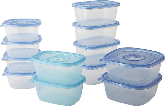 GladWare Food Storage Containers, Family Variety Pack, 24 Count Set | With Glad Lock Tight Seal, BPA Free Containers and Lids in a Variety of Sizes to Hold and Store Food