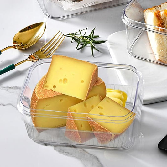 Cheese Container with Airtight Lid and Time Recording - Fridge Cheese Saver