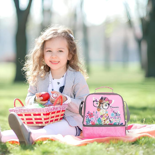 Tilami Lunch Bag,Giraffe pink