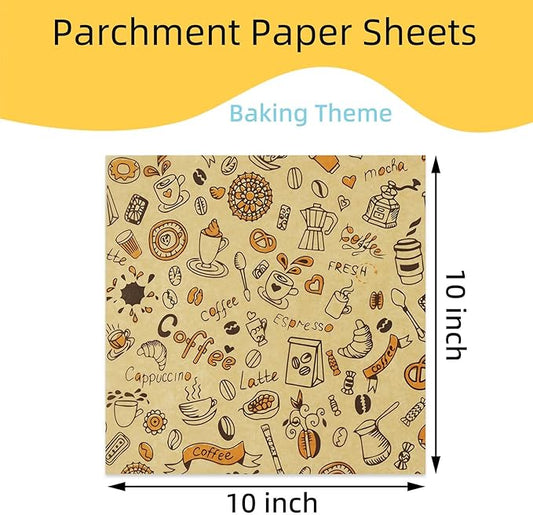 Premium Deli Paper Sheets 10"x10" - 300Pcs Greaseproof Liners for Food Boats, Pre Cut Deli Sandwich Wrappers, Best Kraft Food Wrapping Paper Sheets for Picnic, Festival, Fair or BBQ.