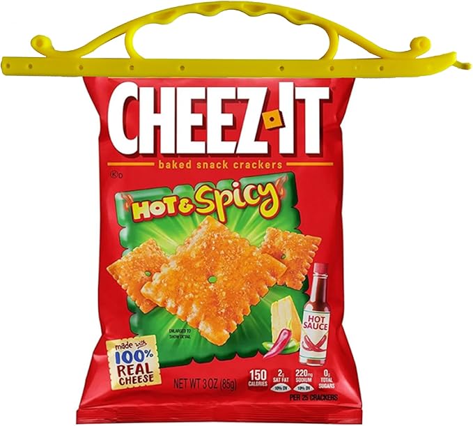 Reusable Chip Clips Bag Clips for Food - Multi-Size Sealing Sticks with Handle for Bread Bags, Chip Bags & More - Wall-Mountable, Air & Moisture Proof Durable (9pcs)