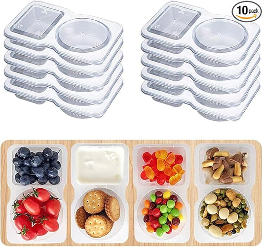 10Set Snack Containers,Reusable Snack Containers with Lids,Snack Pack Containers for Portion Control and Meal Prep Lunch Containers for School Office Travel