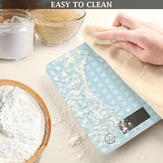 Food Scale Kitchen Scale Food Scales Digital Weight Grams and Ounces Small Electronic Food Scale for Baking Cooking Winter Snowflake