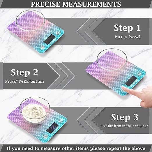Food Scale Kitchen Scale Food Scales Digital Weight Grams and Ounces Small Electronic Food Scale for Baking Cooking Gradient Fish Scale