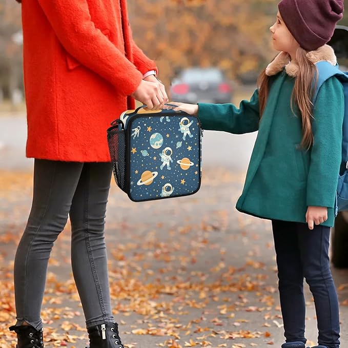 Lunch Bag Personalized Insulated Lunch Bag Reusable Lunch Box Picnic Travel Lunch Tote Bag Snack Bag Starry Sky - Rocket (37)
