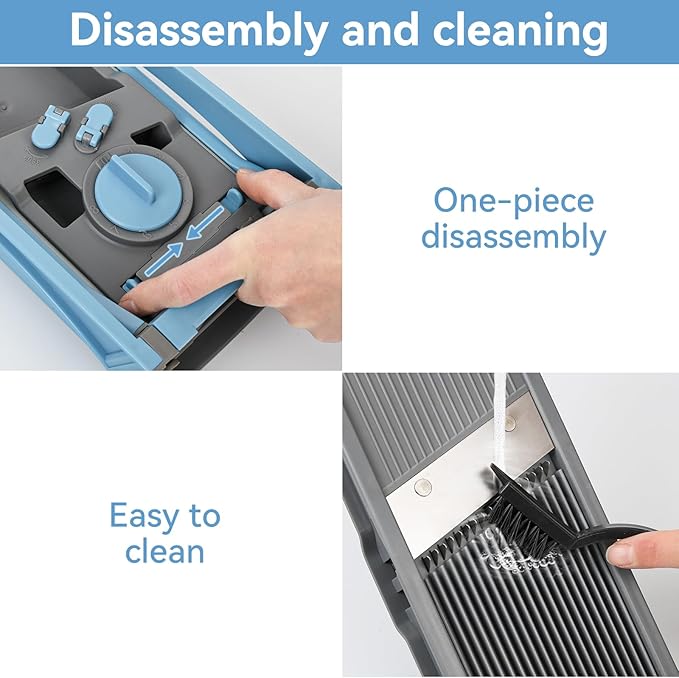 Upgrade Safe Mandoline Slicer Plus, Adjustable Potato Slicer, Vegetable Chopper Food Slicer, Fries Cutter, Veggie Salad Chopper Kitchen Chopping Artifact Christmas Gifts