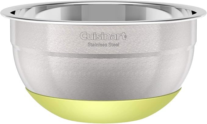 Cuisinart 3-Piece Stainless Steel Mixing Bowls with Nonslip Base, 1.5qt, 3qt & 5qt