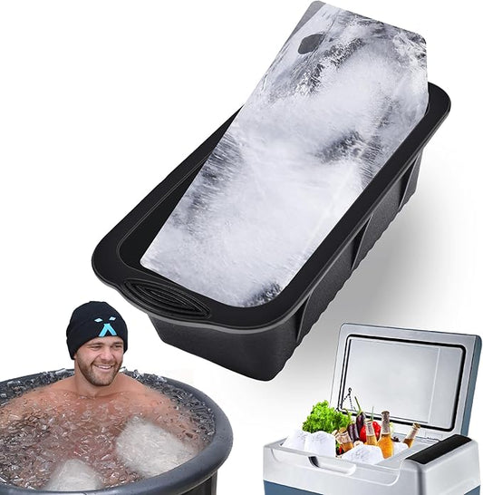 XANGNIER Extra Large Ice Block Mold,1 Pack 2.35lbs Ice Cubes for Cold Plunge or Coolers,Reusable Silicone Ice Molds for Ice Bath Chiller,Big Ice Tray