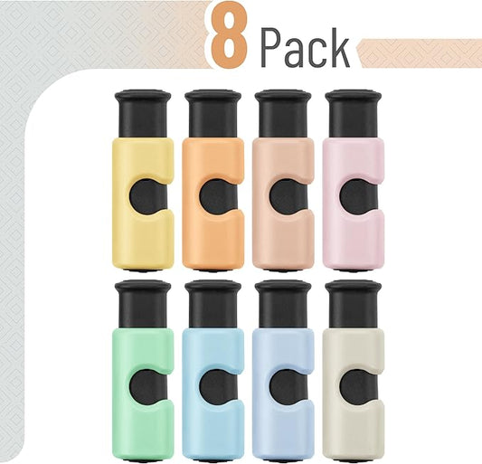 Mr. Pen- Squeeze and Lock Bread Bag Clips, 8 Pack, Soft Pastel Colors, Squeeze and Lock Bread Clips Reusable
