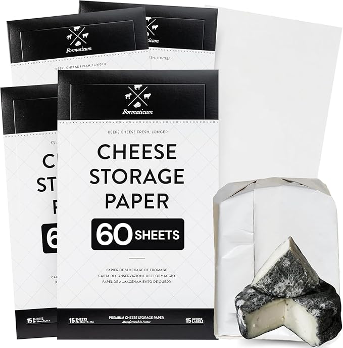 Formaticum Cheese Storage Wax-Coated Paper, Keep Charcuterie Fresh, 60 Sheets