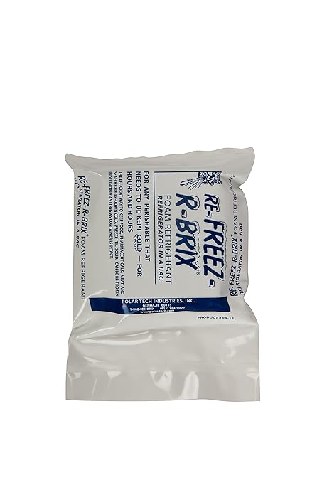 Carlisle FoodService Products Ez-Chill Chillable Ice Packs Non Toxic for Kitchen, Bar, and Restaurants, Plastic, 9 x 6.5 x 5.5 Inches, White, Set of 6