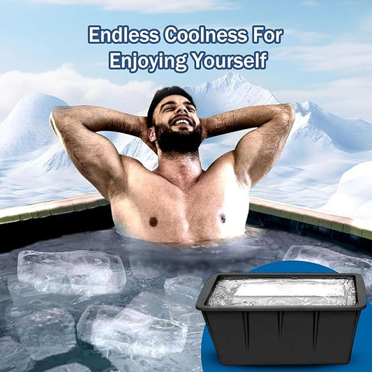 Extra Large Ice Cube Molds 2Pack 16LB Silicone Large Ice Cube Molds for Cold Plunge Tub,Reusable Ice Cube Trays for Freezer,Ice Block Molds for Home Ice Bath,Cold Plunge Accessories,Ice Bath Chiller