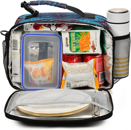 MNSRUU Turtle 11 Inch x 4.33 Inch x 9.05 Inch Insulated Lunch Bag with Adjustable Shoulder Strap, Keeps Food Warm or Cold for Hours