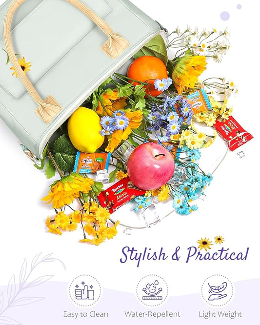 Small Insulated Lunch Bag Box Women - Leakproof Water-Repellent Lightweight Cooler with Removable Strap for Work Picnic - Teacher Mothers Day Christmas Birthday Gifts