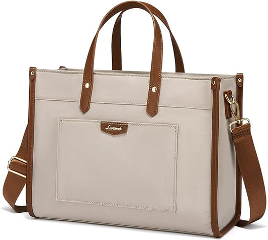 LOVEVOOK Lunch Bag Women Fashion,Lightweight Large Capacity Insulated Lunch Box for Office Work Picnic,Nude-Apricot,M