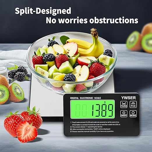 Food Scale, 2024 Newly Split Designed 33lb Digital Kitchen Scale with 7 Units Tare Function & LCD Display,1g Precise Graduation Food Scale Weight for Baking/Cooking/Dieting/Meal Prep1