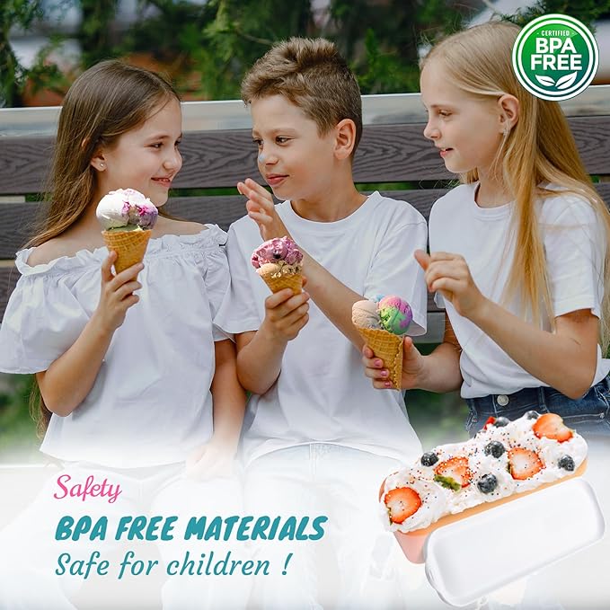 Premium Ice Cream Containers (2 Pack - 1.5 Quart Each) Reusable Freezer Storage Tubs with Lids for Ice Cream, Sorbet and Gelato!