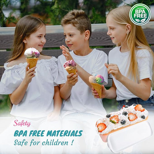 Premium Ice Cream Containers (2 Pack - 1.5 Quart Each) Reusable Freezer Storage Tubs with Lids for Ice Cream, Sorbet and Gelato!