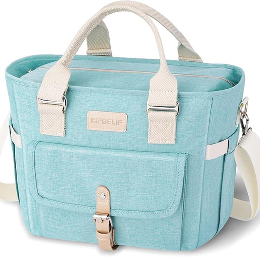 KIPBELIF Cute&Classy Roomy Insulated Lunch Bags for Women - Stylish & Functional Large Tote Adult Lunch Box for Working & Picnic