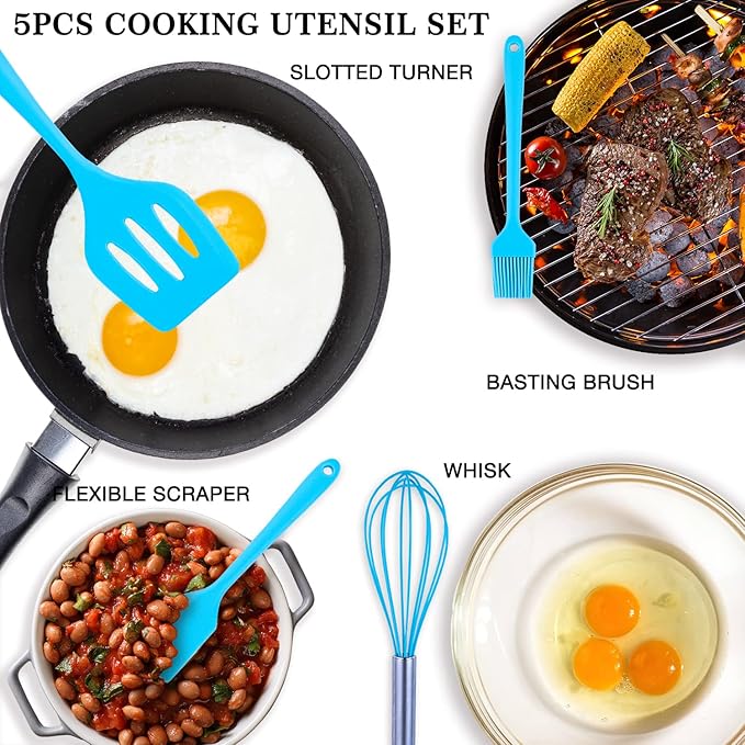13 Pcs Mixing Bowls Set, RV Camping Accessories Set, Apartment Kitchen Gadget Easy Storage, Inculding Measuring Cups Colander Sifter Large Bowl Whisk Scraper, Great for Cooking and Baking, No BPA