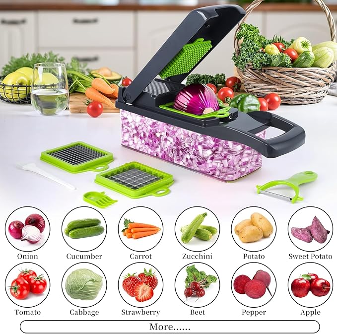 Homely Good – Vegetable Chopper – 16 in 1 multi-functional Mandoline chopper