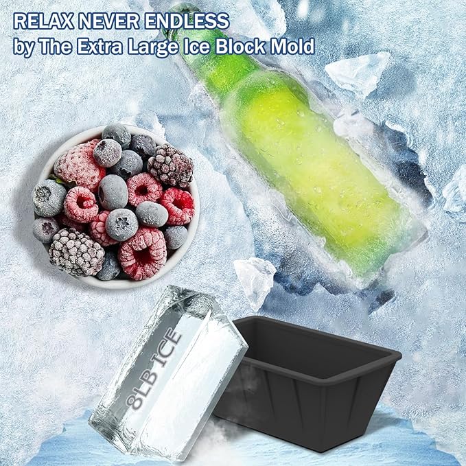 Extra Large Ice Cube Molds 4Pack 32LB Silicone Large Ice Cube Molds for Cold Plunge Tub,Reusable Ice Cube Trays for Freezer,Ice Block Molds for Home Ice Bath,Cold Plunge Accessories,Ice Bath Chiller