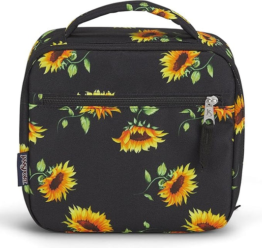 JanSport Lunch Break Insulated Cooler Bag - Leakproof Picnic Tote, Sunflower Black