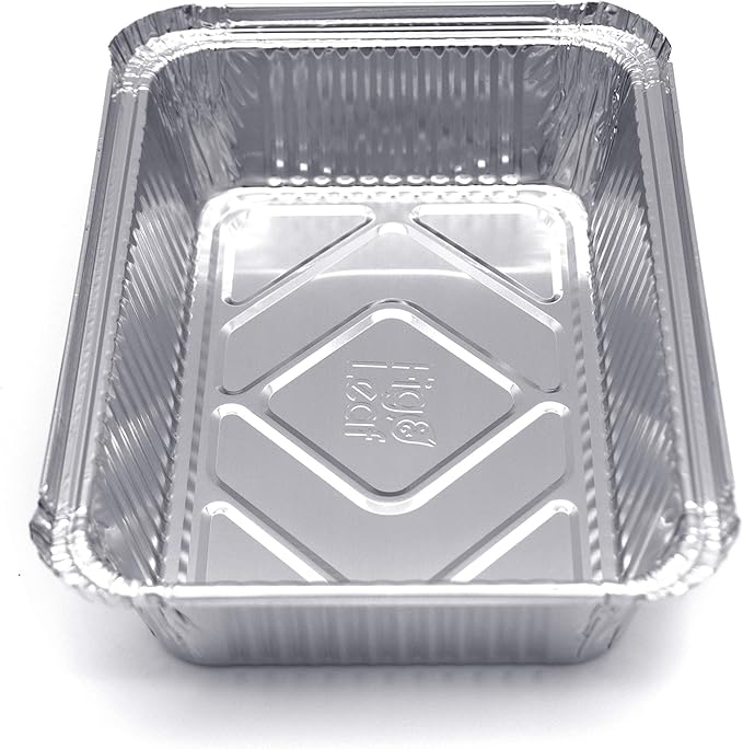 (120 Pack) Premium 2.5-LB Takeout Pans with Lids - 8.6" x 6.1" x 2" l Heavy Duty Disposable Aluminum Foil for Catering Party Meal Prep Freezer Drip Pans BBQ Potluck Holidays