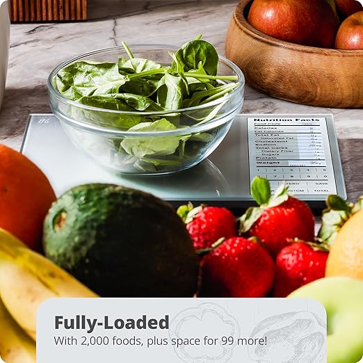 Nutrition Scale by Greater Goods with Food Grade Glass, Perfect for Calorie Counting, Meal Prep, and Weight Loss (Pearl Gray)