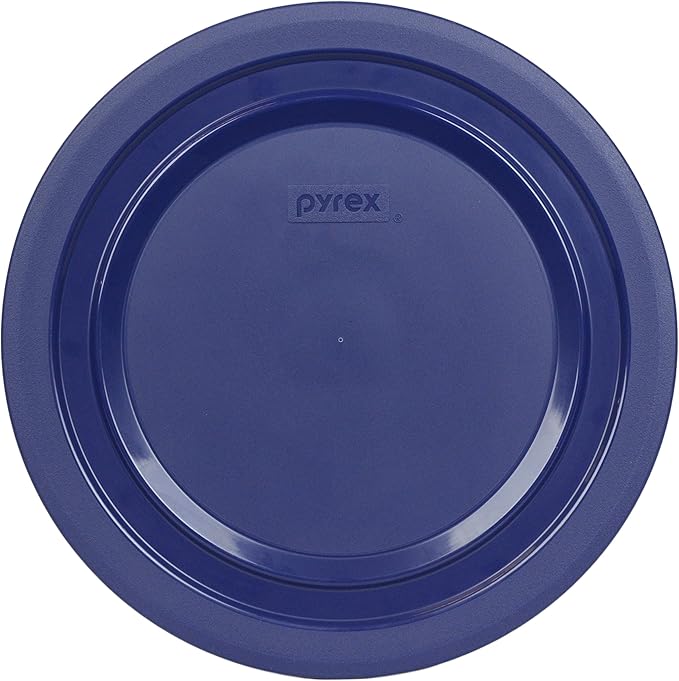 Pyrex 7404 4.5qt Sculpted Glass Mixing Bowl & 7404-PC 4.5qt Blue Lid
