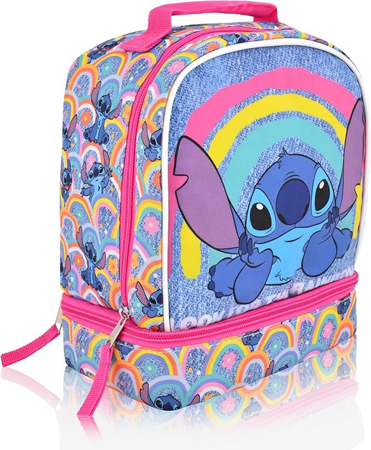 Fast Forward Stitch Lunch Box for Kids | Insulated Lunch Bag Lunch Box for Girls, Boys, Unisex | Lilo and Stitch Multicolor Reusable Lunchbox