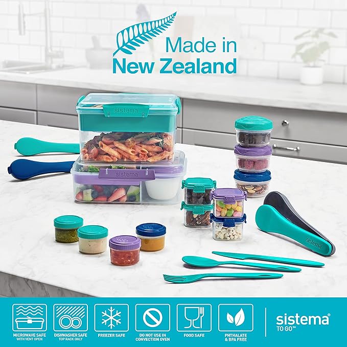 Sistema Bento Box Adult Lunch Box with 2 Compartments