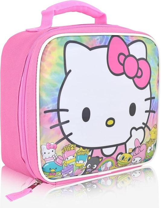 Fast Forward Sanrio Hello Kitty Lunch Box for Kids | Insulated Lunch Bag Lunch Box for Girls, Boys, Unisex | Hello Kitty and Friends Pink Reusable Lunchbox