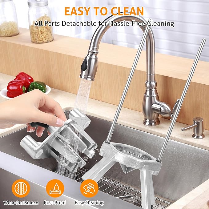 WICHEMI Commercial Easy Wedger 8 Section Lemon Slicer Lemon Cutter Commercial Fruit Cutter Slicer Lime Cutter Orange Slicer Commercial Vegetable Chopper Dicer for Home Bar Restaurant