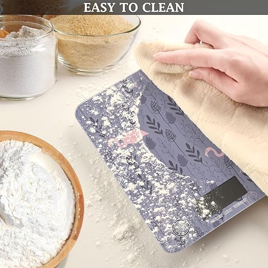 Food Scale Kitchen Scale Food Scales Digital Weight Grams and Ounces Small Electronic Food Scale for Baking Cooking Flamingo