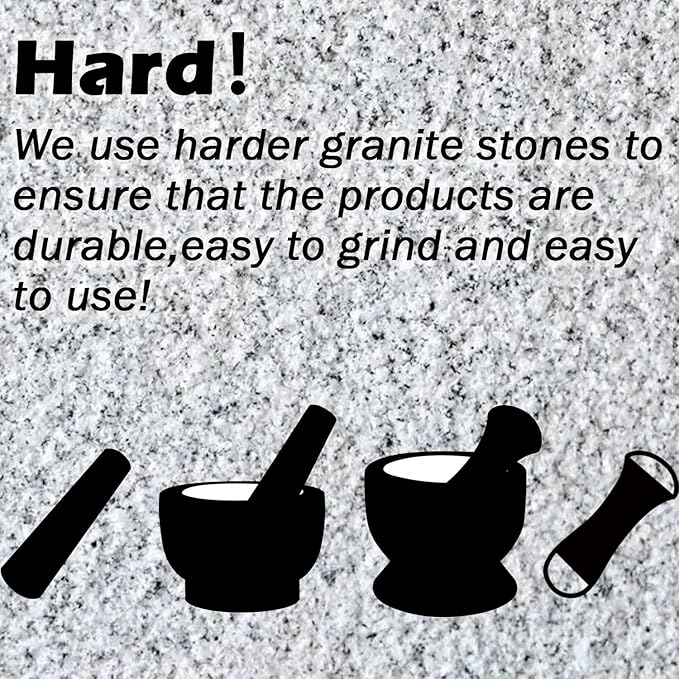Tianman Granite Replacement Pestle 5.9" Length Unpolished, Only Pestle,Use Pestle on Both Ends (Mortar Not Included) (Granite Unpolished)