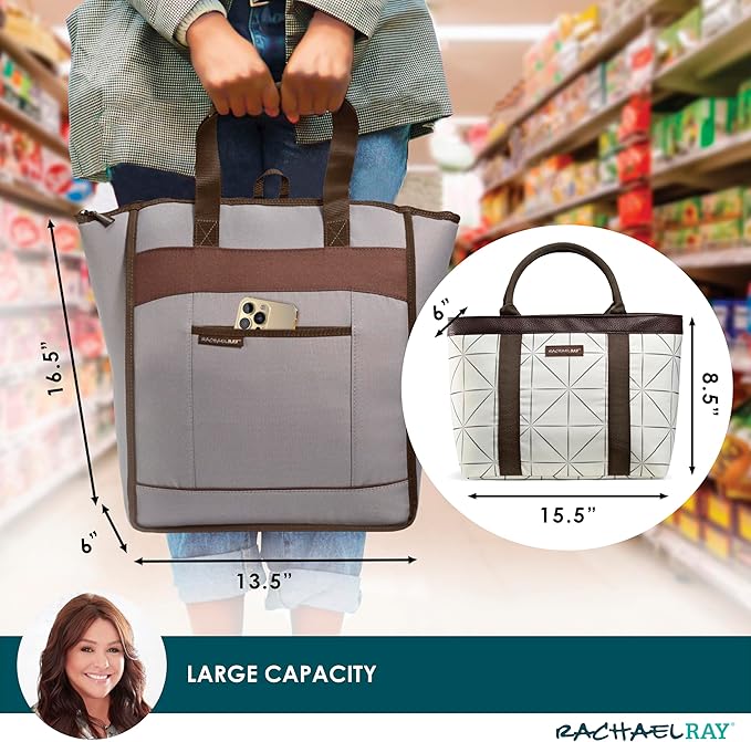 Rachael Ray Chillout Soft Sided Cooler Bag - Insulated, Leak Proof, Portable for Travel