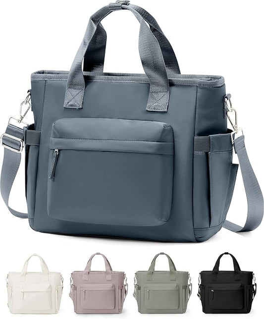 Insulated Lunch Bag Women Large Lunch Tote Bag with Shoulder Strap Adult Lunch Box Bags for Women Men Work Royal Blue Lunch Boxes with Water Bottle Holder