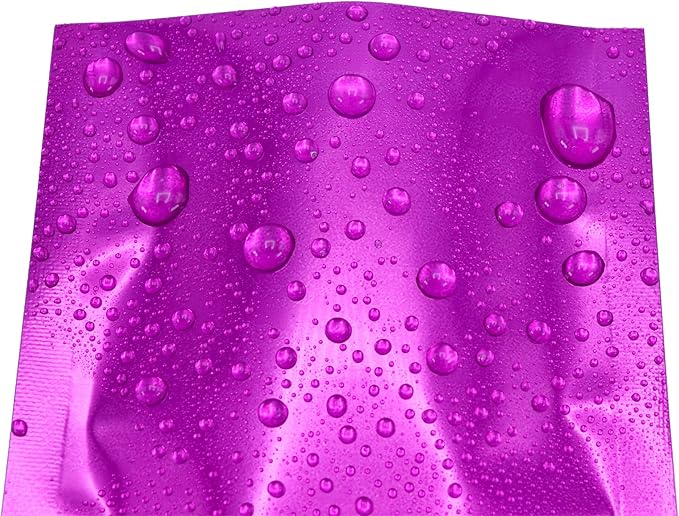 QQ Studio 100 PCS Metallic Mylar Foil Open Top Sealable Bags (9x13cm(3.5x5.1"), 100x Rose)