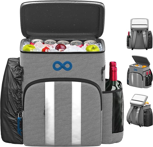 Insulated Backpack Cooler, 54 Can Capacity, Leakproof Liner, Soft Cooler Backpack, Beach, Picnic, Camping, Lunch - Everlasting Comfort