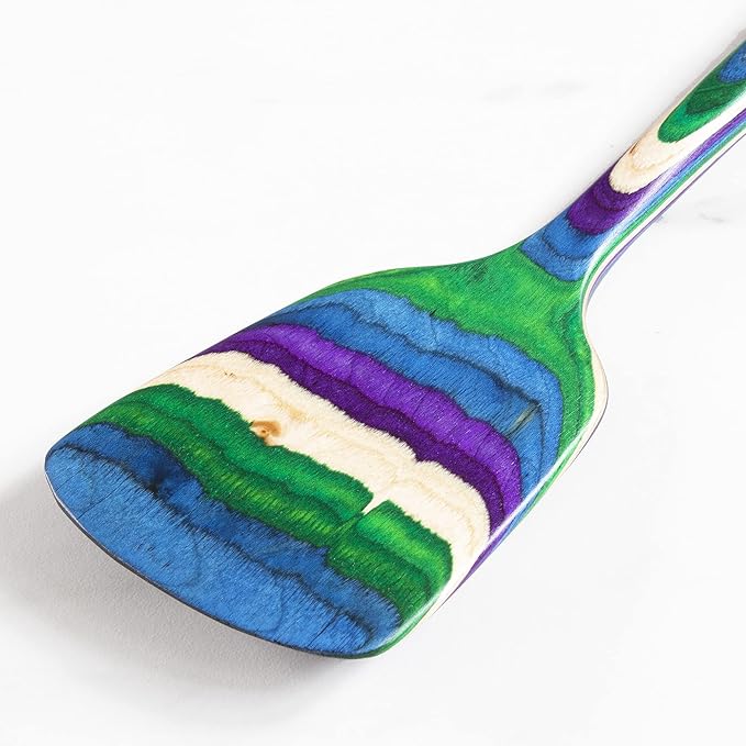 Totally Bamboo Baltique Mumbai Collection 12-1/2" Wooden Spatula, Safe for Nonstick