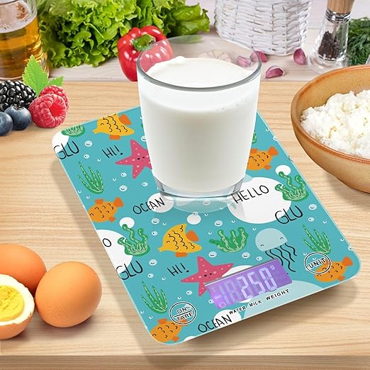 Food Scale Kitchen Scale for Baking Cooking Digital Food Weighing Measuring Scale Small Waterproof Electric Food Scale Sea Animals