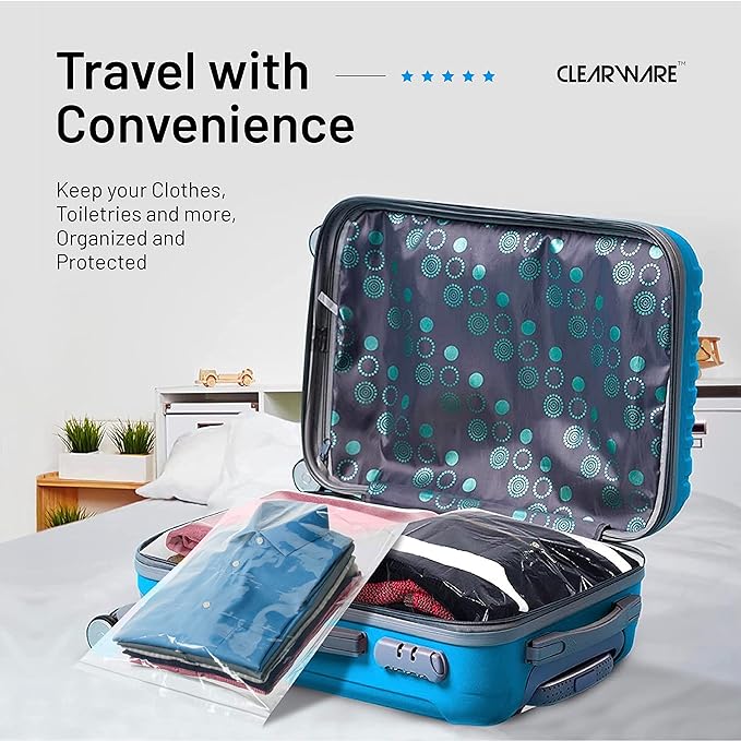12 Large Storage Bags With Zipper Top - 3 Gallon Size, 16" x 18", Extra Large Plastic for Clothes, Travel, Moving, Large Reusable freezer bags, BPA-Free, 2-mil Thick