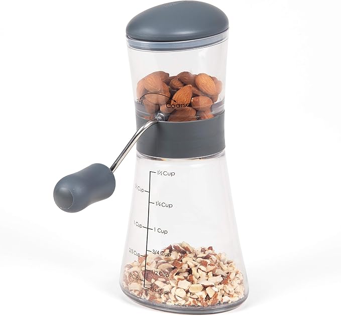 Prepworks by Progressive Nut Chopper with Non-Skid Base, Gray