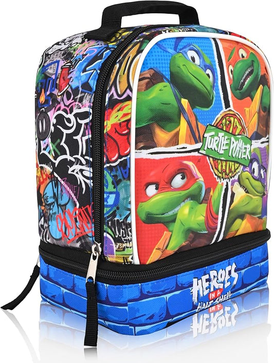 Fast Forward Teenage Mutant Ninja Turtles Lunch Box for Kids | Insulated Lunch Bag Lunch Box for Boys, Girls, Unisex | Teenage Mutant Ninja Turtles Multicolor Reusable Lunchbox