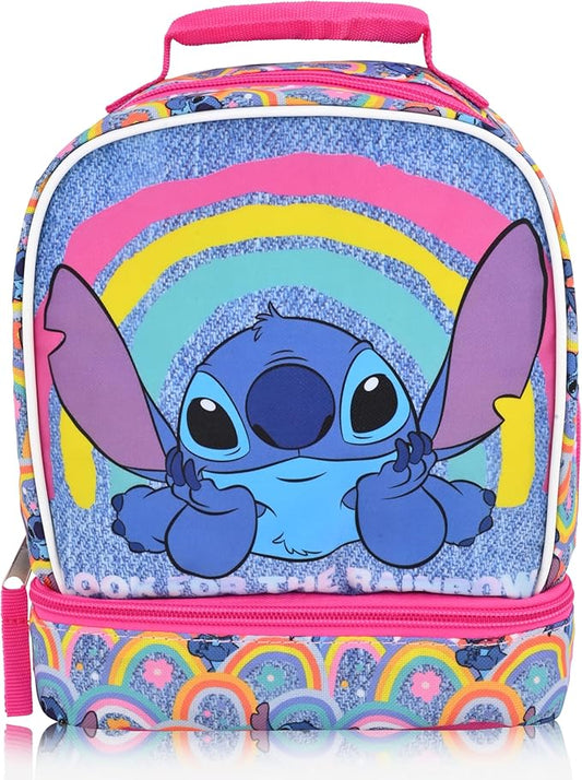 Fast Forward Stitch Lunch Box for Kids | Insulated Lunch Bag Lunch Box for Girls, Boys, Unisex | Lilo and Stitch Multicolor Reusable Lunchbox