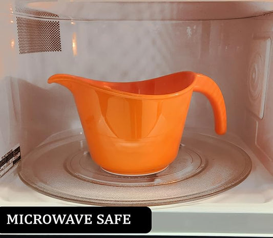 Reston Lloyd, Batter Bowl With Pour Spout, Non-Slip Base, Erogonomic Space Saving Detachable Handle, 2 QT Heavy Duty BPA-Free Microwave & Dishwasher Safe, Orange