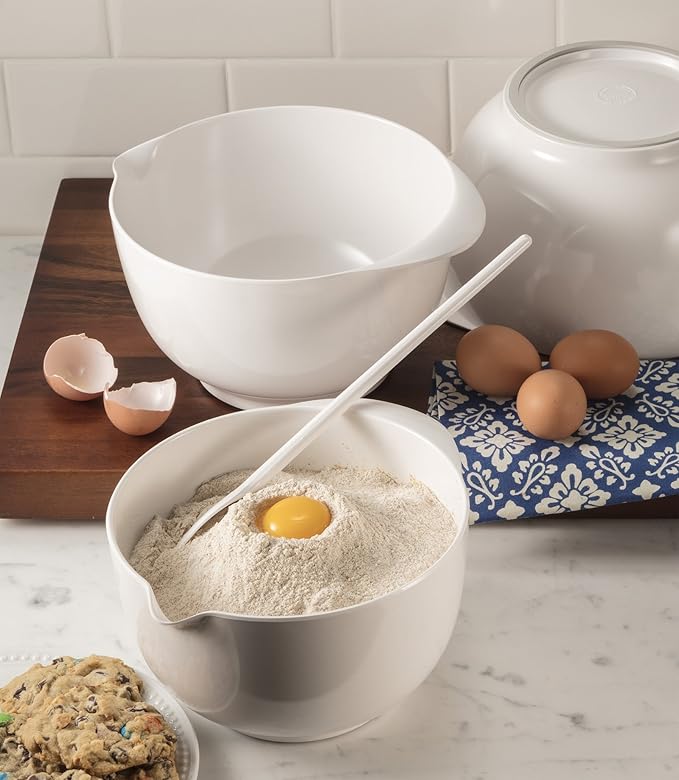 Hutzler Melamine Mixing Bowl, 2 quarts, White